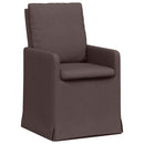 vidaXL Étkező Székek 2 pcs sötétbarna 57 x 67 x 98 cm szövet