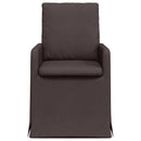 vidaXL Étkező Székek 2 pcs sötétbarna 57 x 67 x 98 cm szövet