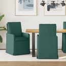 vidaXL Étkező Székek 2 pcs Sötétzöld 57 x 67 x 98 cm szövet