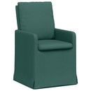 vidaXL Étkező Székek 2 pcs Sötétzöld 57 x 67 x 98 cm szövet
