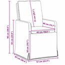 vidaXL Étkező Székek 2 pcs Sötétzöld 57 x 67 x 98 cm szövet