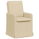 vidaXL Étkező Székek 2 pcs Krém 57 x 67 x 98 cm szövet