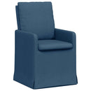 vidaXL Étkező Székek 2 pcs Kék 57 x 67 x 98 cm szövet