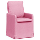 vidaXL Étkező Székek 2 pcs Rózsaszín 57 x 67 x 98 cm szövet