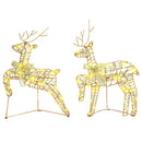 vidaXL LED rénszarvasok 80 LED-del 4 pcs Arany PET