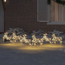 vidaXL LED Rénszarvasok 180 LED-del 6 pcs Arany PET
