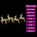 vidaXL LED rénszarvasok 80 LED-del 4 pcs Többszínű PET