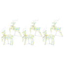 vidaXL LED rénszarvasok 180 LED-del 6 pcs Többszínű PET