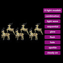 vidaXL LED rénszarvasok 180 LED-del 6 pcs Többszínű PET