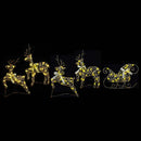 vidaXL LED rénszarvasok 40 LED-del 5 pcs Arany PET