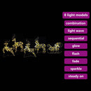 vidaXL LED Rénszarvasok 40 LED-del 5 pcs Arany PET