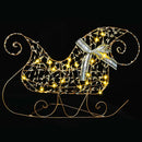 vidaXL LED rénszarvasok 40 LED-del 7 pcs Arany PET