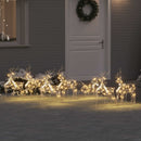 vidaXL LED Rénszarvasok 40 LED-del 7 pcs Arany PET