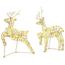 vidaXL LED rénszarvasok 40 LED-del 7 pcs Arany PET