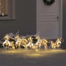 vidaXL LED Rénszarvasok 5 db 40 LED Többszínű 42 x 15 x 64 cm PET