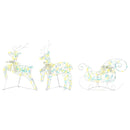 vidaXL LED rénszarvasok 40 LED-del 5 pcs Többszínű PET