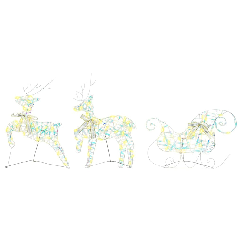 vidaXL LED rénszarvasok 40 LED-del 5 pcs Többszínű PET