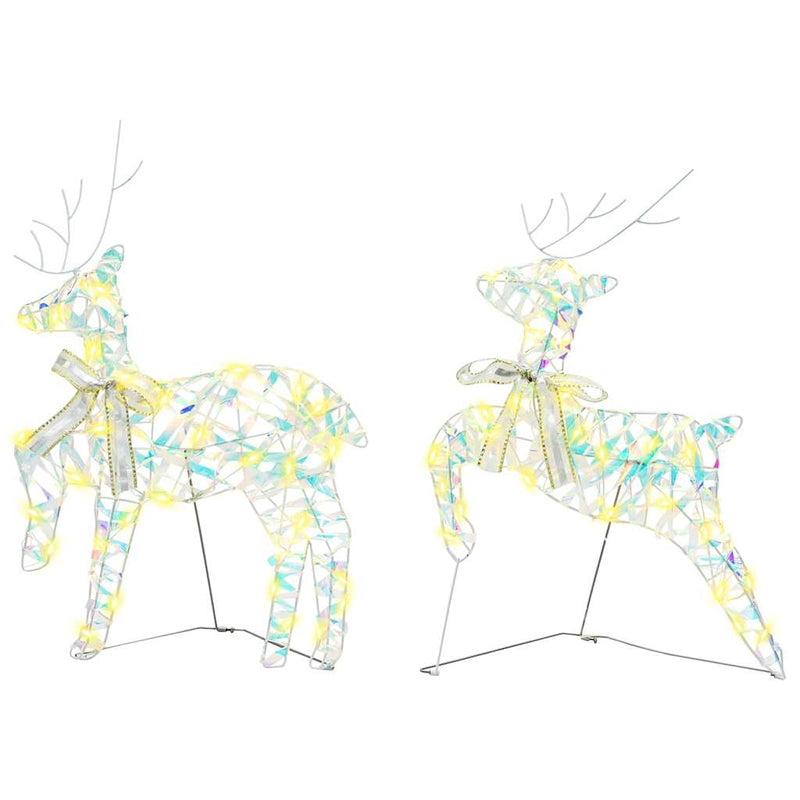 vidaXL LED rénszarvasok 40 LED-del 5 pcs Többszínű PET