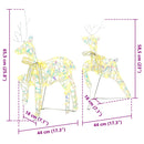 vidaXL LED rénszarvasok 40 LED-del 5 pcs Többszínű PET