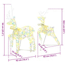vidaXL LED rénszarvasok 40 LED-del 5 pcs Többszínű PET