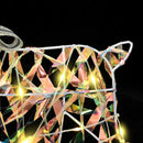 vidaXL LED rénszarvasok 40 LED-del 7 pcs Többszínű PET