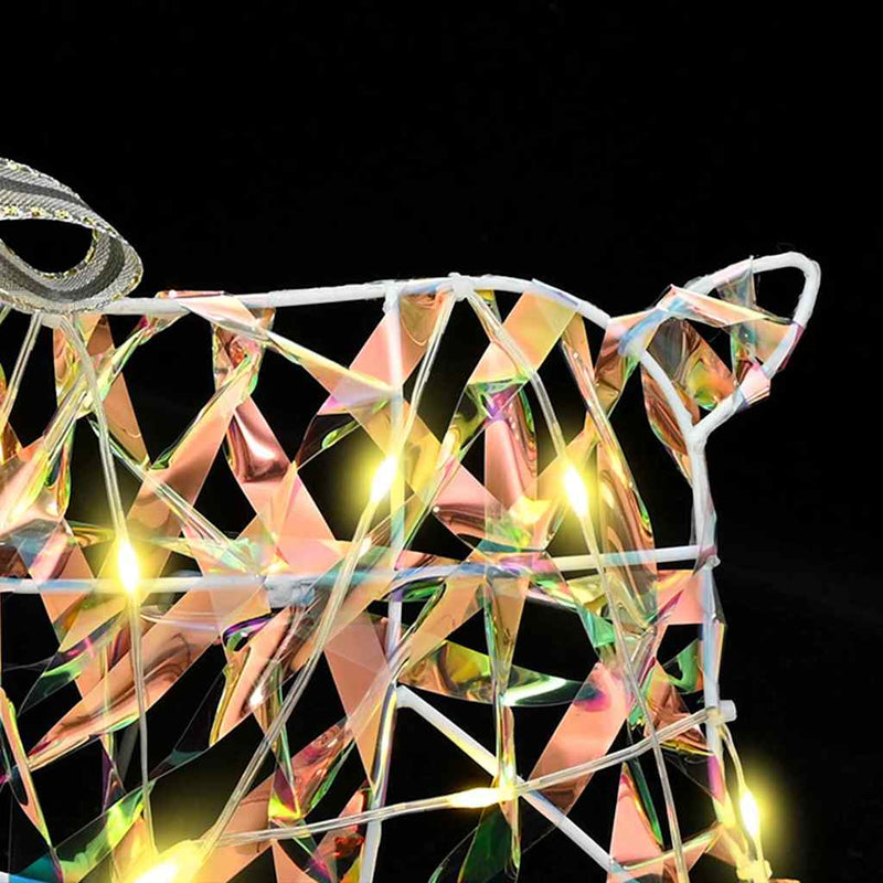 vidaXL LED rénszarvasok 40 LED-del 7 pcs Többszínű PET