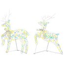 vidaXL LED rénszarvasok 40 LED-del 7 pcs Többszínű PET