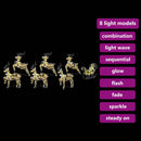 vidaXL LED rénszarvasok 40 LED-del 7 pcs Többszínű PET