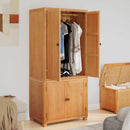 vidaXL Tároló bútor készlet 2 db Barna 80 x 50 x 180 cm Tömör Tölgyfa