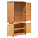 vidaXL Tároló bútor készlet 2 db Barna 80 x 50 x 180 cm Tömör Tölgyfa