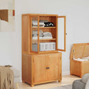 vidaXL Tároló bútor készlet 2 db Barna 80 x 50 x 160 cm Tömör Tölgyfa