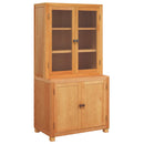 vidaXL Tároló bútor készlet 2 db Barna 80 x 50 x 160 cm Tömör Tölgyfa
