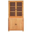 vidaXL Tároló bútor készlet 2 db Barna 80 x 50 x 160 cm Tömör Tölgyfa