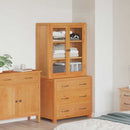 vidaXL Tároló bútor készlet 2 db Barna 80 x 50 x 160 cm Tömör Tölgyfa