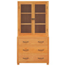 vidaXL Tároló bútor készlet 2 db Barna 80 x 50 x 160 cm Tömör Tölgyfa