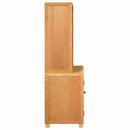 vidaXL Tároló bútor készlet 2 db Barna 80 x 50 x 160 cm Tömör Tölgyfa