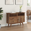 vidaXL Széf fiókkal Természetes 100 x 30 x 68 cm Tömör Teakfa