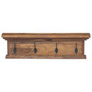 vidaXL Fali Kabáthorog Természetes 70 x 10 x 20 cm Tömör Teakfa