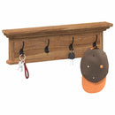 vidaXL Fali Kabáthorog Természetes 70 x 10 x 20 cm Tömör Teakfa