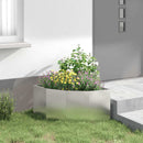 vidaXL Sarok Virágtartó Ezüst 60 x 60 x 35 cm Rozsdamentes acél