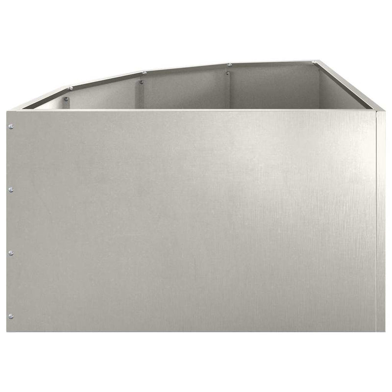 vidaXL Sarok Virágtartó Ezüst 60 x 60 x 35 cm Rozsdamentes acél