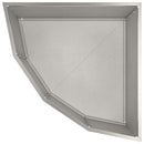 vidaXL Sarok Virágtartó Ezüst 60 x 60 x 35 cm Rozsdamentes acél