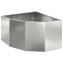 vidaXL Sarok Virágtartó Ezüst 60 x 60 x 35 cm Horganyzott acél