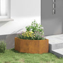 vidaXL Sarok Virágtartó Rozsdás 60 x 60 x 35 cm időjárásálló acél