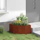 vidaXL Sarok Virágtartó Rozsdás 60 x 60 x 35 cm időjárásálló acél