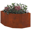 vidaXL Sarok Virágtartó Rozsdás 60 x 60 x 35 cm időjárásálló acél