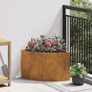 vidaXL Sarok Virágtartó Rozsdás 45 x 45 x 35 cm időjárásálló acél