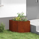 vidaXL Sarok Virágtartó Rozsdás 45 x 45 x 35 cm időjárásálló acél