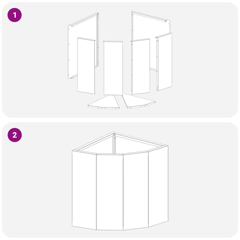 vidaXL Sarok Virágtartó Fehér 30 x 30 x 35 cm Acél