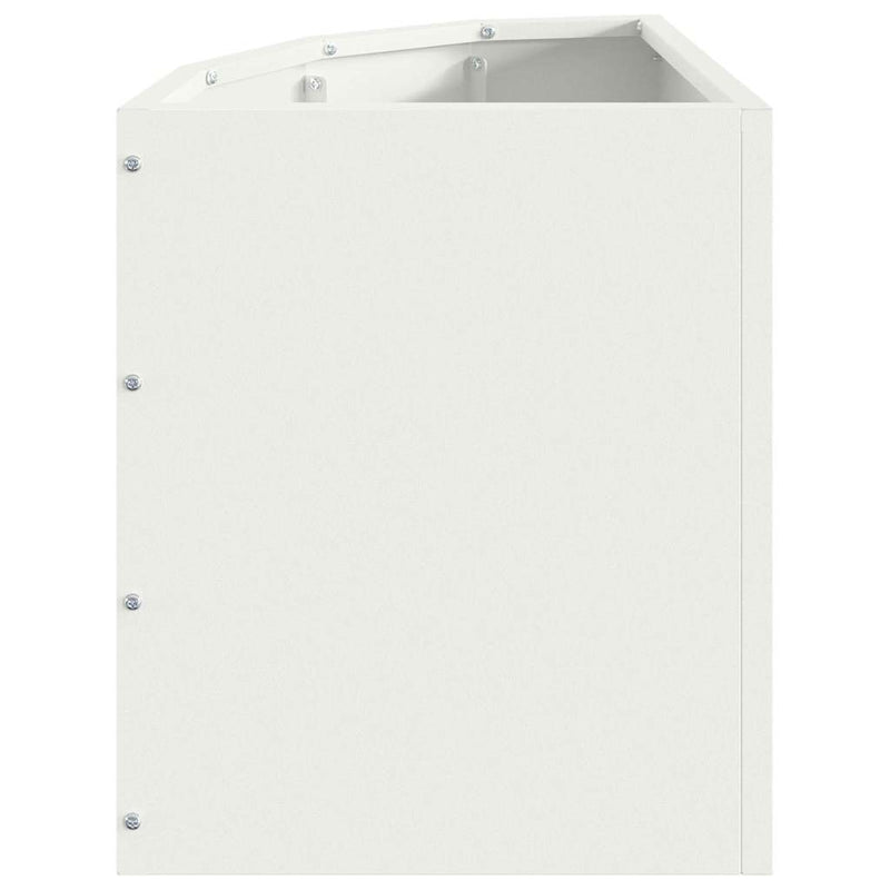 vidaXL Sarok Virágtartó Fehér 30 x 30 x 35 cm Acél